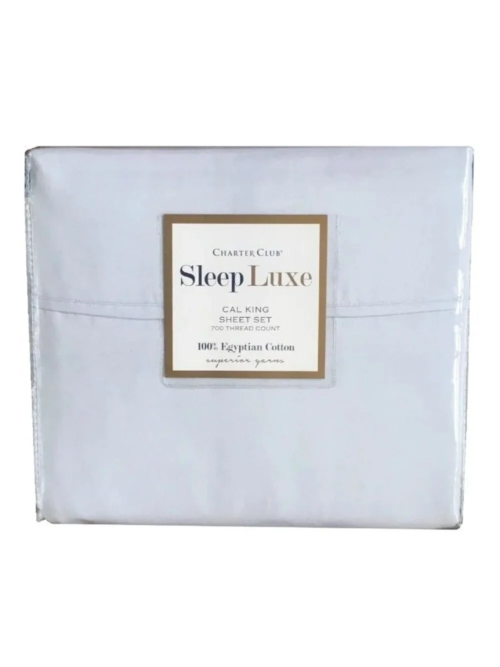 new LIGHT BLUE Charter Club Sleep Luxe 700 TC Egyptian Cotton Cal King Sheet Set